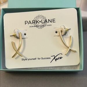 Park Lane Gold and Silver Cross Earrings